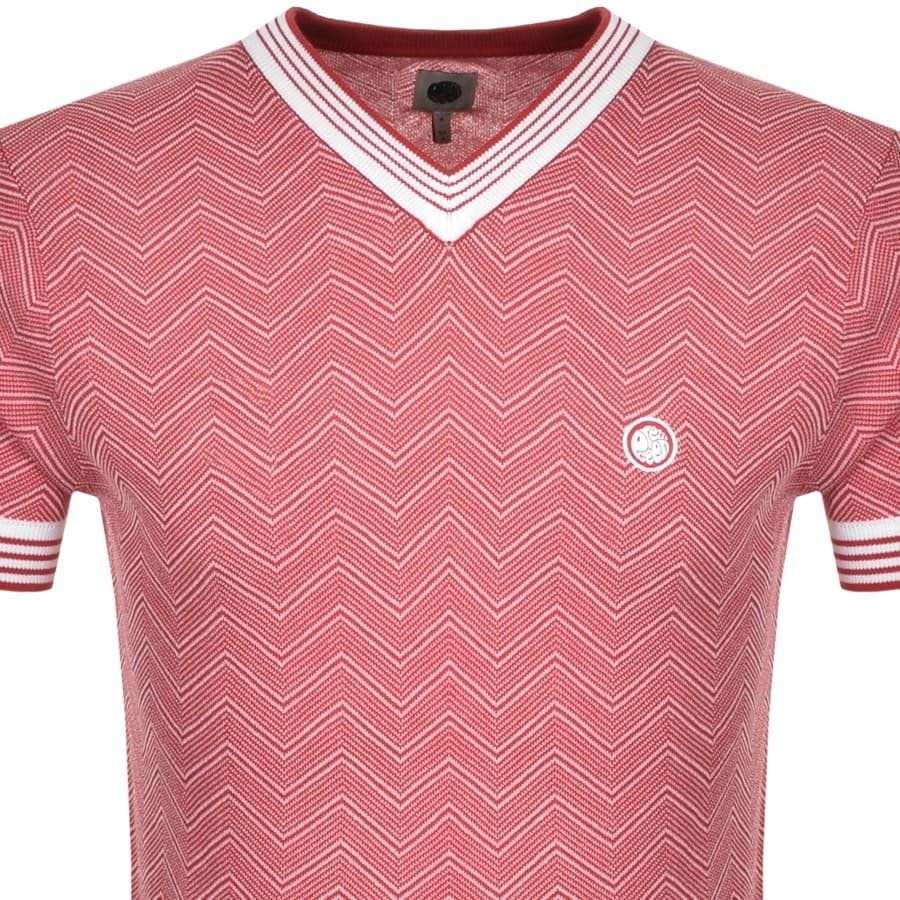 Alternative Image for ProductPretty Green Candy V Neck Logo T Shirt Red2